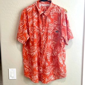 Salty Crew Orange Button Up LIGHTWEIGHT